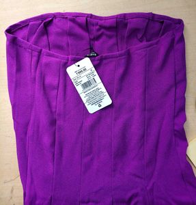 Cute Strapless Pleated Mini Dress