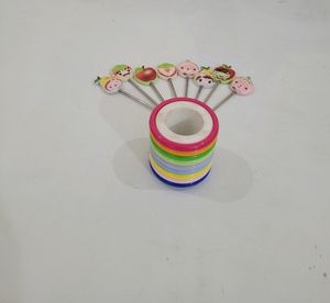 Colored Fruit Fork Set
