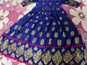 Blue &amp; Gold Kurta Set