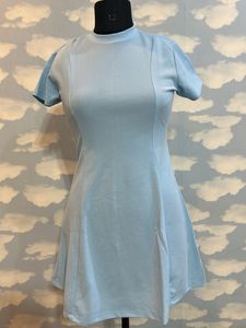 Light Blue Mini Skater Party Dress