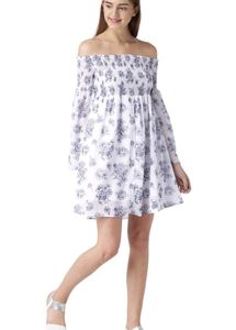 Floral Off-Shoulder Mini Dress 2 time used (CE)