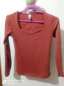 Rust Long Sleeve Top