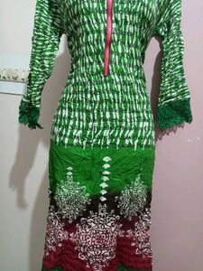 Green Printed Kurta🌷