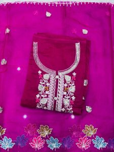 Pink Embroidered Salwar Kameez Suit