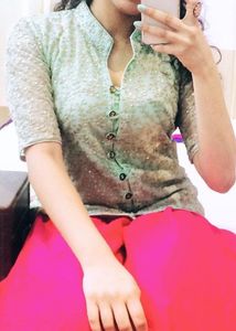 Embroidered georgette kurta
