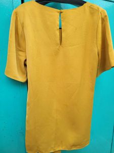 Cover Story Mustard Tie-Waist Top
