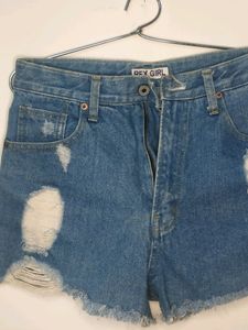 Denim Ripped Shorts