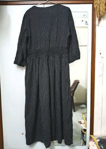 Beautiful Black Calf Length Midi Dress