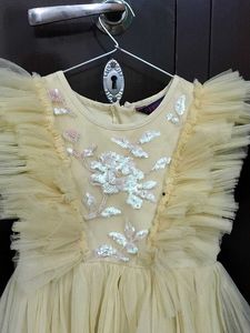 Girls&#39; Elegant Ruffle Sleeve Party Dress