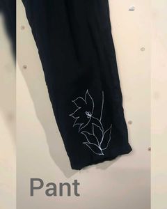 Black Embroidered Kurta Set 💫