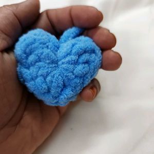 Cute Crochet Heart keychain 💙🩵