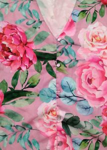 Pink Floral Print Georgette Top