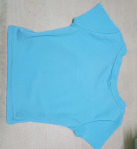 baby blue ribbed crop tee scoop neck basic tshirt