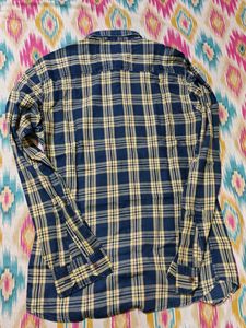 Men&#39;s Blue &amp; Yellow Plaid Button-Down Shirt