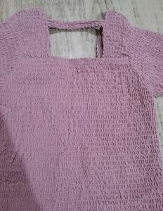Smocked Square Neck Top