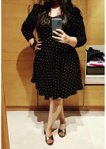 Cute Polka Dot Fit &amp; Flare Dress