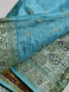 Tussar Silk Saree Without blouse.