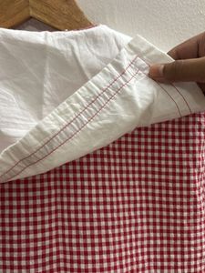 Gingham Sailor Collar Shirt Dress