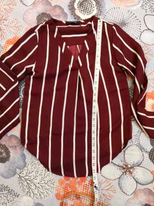 Striped Burgundy Top