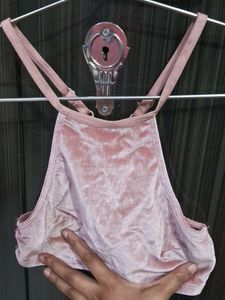 Pink Velvet Bralette