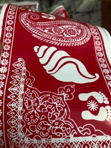 Red &amp; White Uttarakhand Aipan Paper