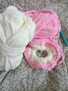 Fluffy Crochet Scrunchie