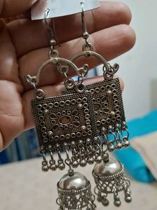 Vintage Silver Jhumka Earrings