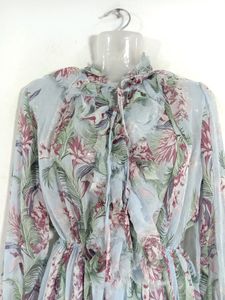 Sky Blue Floral Dress Like Shorts   (Women&#39;s)