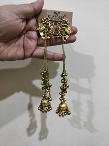 Stylish Gold Dangle Earrings