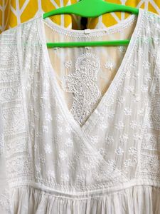 White Embroidered Kurta