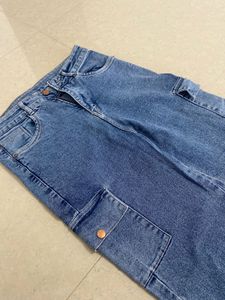 Strechable Cargo Type Denim Jeans