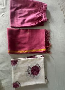 Floral Print  Suit With Dupatta