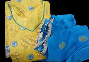 Cotton Women Suit with Lining And dupatta.