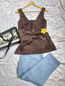 Y2k Corset Top 🤎
