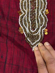 Maroon Embroidered Tunic