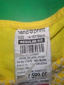 Yellow Embroidered Kurta