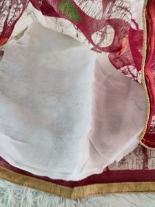 Maroon Printed Ethnic Skirt With Blouse ( Girls)