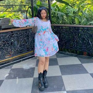 Floral Print Mini Dress