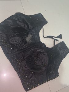 Black &amp; Gold Embellished Blouse