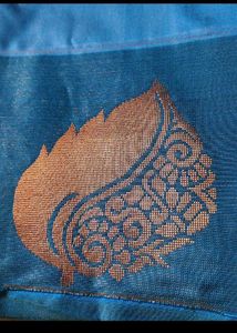 Elegant Blue Soft  Silk Saree