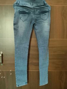 High-Waisted Embellished Jeans