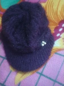 Stylish Purple Knit Hat