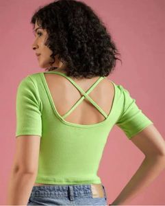 Green Crop Top