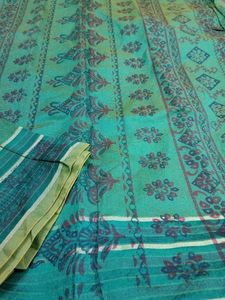 Block Print Cotton Saree