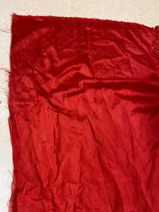 Red Bandhani Saree with Embellished Border