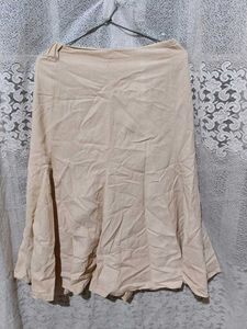 Pretty A LINE BEIGE SKIRT