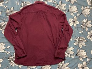 Roadster Men Maroon Pure Cotton Casual Shirt