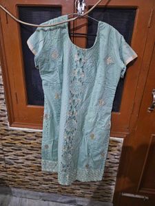 Beautidul pearl work Stiched suit salwar