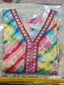 Colorful Embroidered Kurta