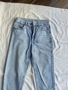 Light Blue Denim Straight Fit Jeans